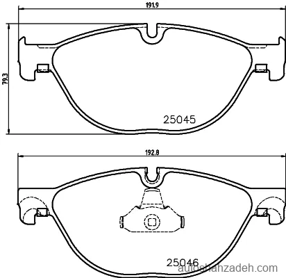 لنت ترمز جلو هلا پاجید-8DB355015-251